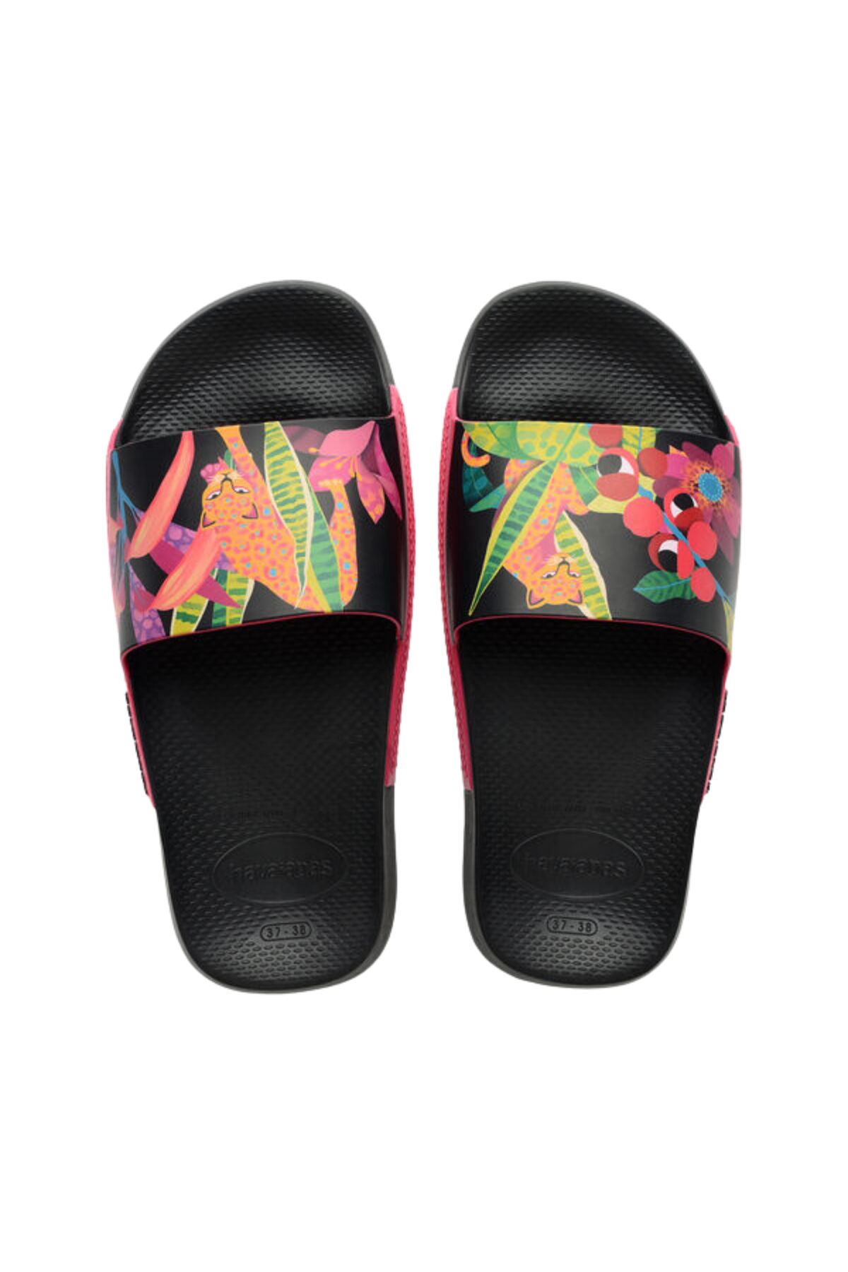 Havaianas Slide Print Kadın Siyah Desenli Terlik 4147329-4061