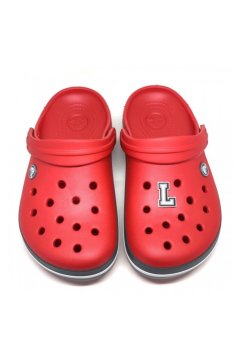 Paqpa 1137 Crocs Terlik Süsü Jibbitz Siyah Beyaz Harf L