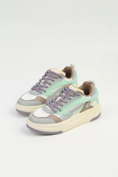 Benetton Kadın Beyaz - Lila Sneaker BNI-10001-01