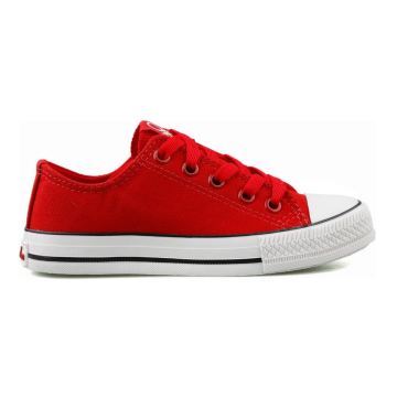 Benetton Çocuk Bağcıklı Kırmızı Keten Ayakkabı BN30685-04