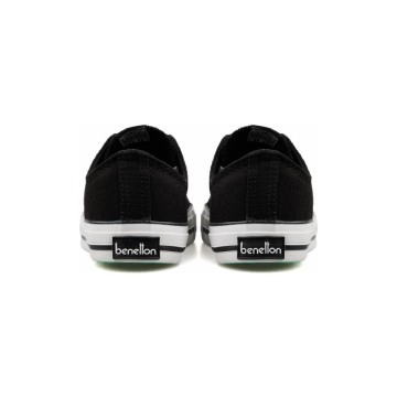 Benetton Çocuk Bağcıklı Siyah Keten Ayakkabı BN30685-00