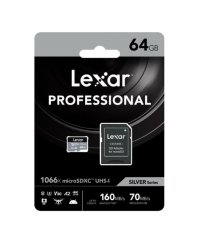 Lexar 64GB Professıonal microSDXC UHS-I C10 U3 V30 A2 4K 1066x