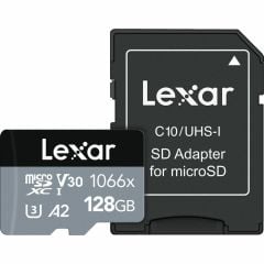 Lexar 128GB microSDXC UHS-I U3 Professional Silver 1066x