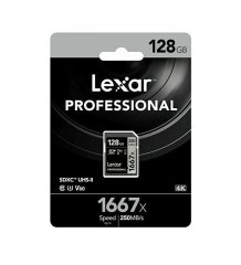 Lexar 128GB Professıonal SDXC UHS-II U3 C10 V60 4K 1667x