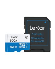 Lexar 16GB microSDHC UHS-I U1 C10 300x