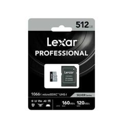 Lexar Profesyonel 512GB microSDXC UHS-I U3 C10 4K V30 A2 1066x