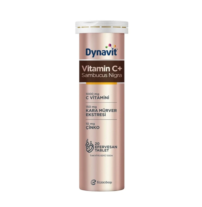 Dynavit Vitamin-C + Sambucus Nigra 20 Efervesan Tablet