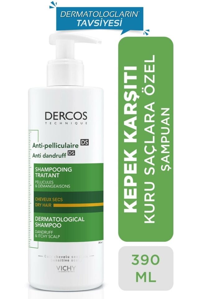 Vichy Dercos Anti Dandruff - Kuru Saçlar İçin Kepek Karşıtı Şampuan 390ml