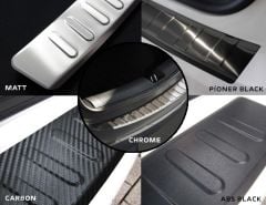 Seat LEON 2013> Arka Tampon Koruması Paslanmaz Çelik / Mat / Karbon / Siyah Krom / ABS Siyah