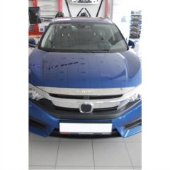 CIVIC FC5-FK7 2016-2020 IÇIN UYUMLU ÖN PANJUR ÜST KAPLAMA NIKELAJ