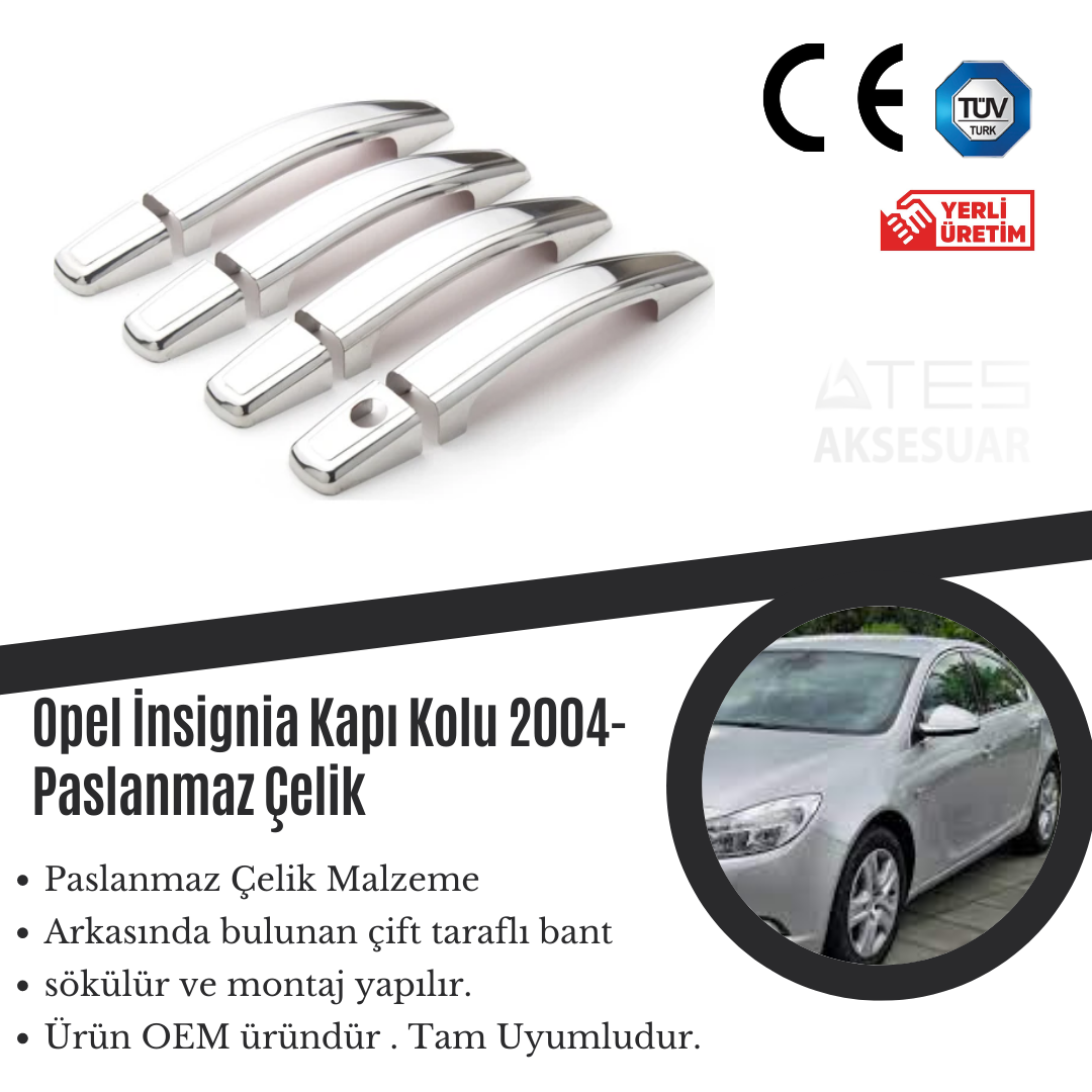 Opel İnsignia 2004 Kapı Kolu Çerçevesi Paslanmaz Çelik