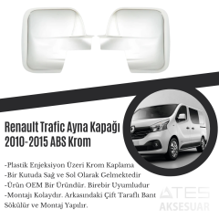 Renault Trafic 2010-2015 Ayna Kapağı ABS Krom