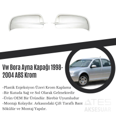 Volkswagen Bora 1998-2004 Ayna Kapağı ABS Krom