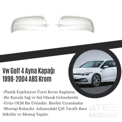 Volkwagen Golf 1998-2004 Ayna Kapağı ABS Krom