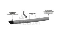 Fiat Doblo 2 Krom Boru Q60 Arka Basamak Plastik Kapak 2015-2019 Arası