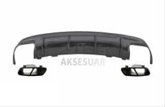 MERCEDES W117 CLA 45 DIFÜZÖR & EGZOZ SETI 16-19 SIYAH EGZOZ ILE
