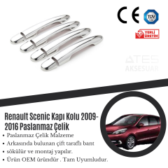 Renault Scenic 2009-2016 Kapı Kolu Paslanmaz Çelik