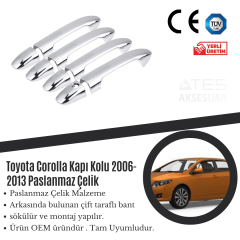 Toyota Corolla 2006-2013 Kapı Kolu Paslanmaz Çelik