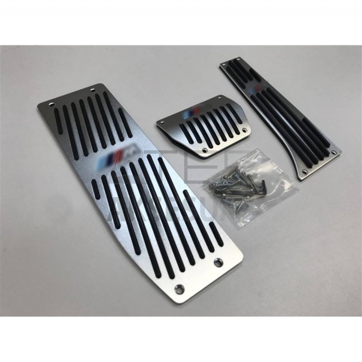 BMW E46 E90 E92 E93 E87 (1 VE 3 SERISI) OTOMATIK PEDAL SET - SILVER (DELME GEREKTIREN)