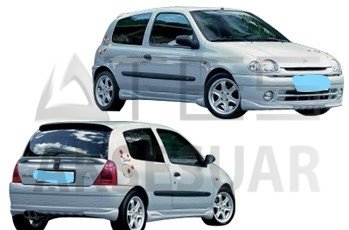 Renault Clio 2 HB Cam Altı Spoiler Boyalı