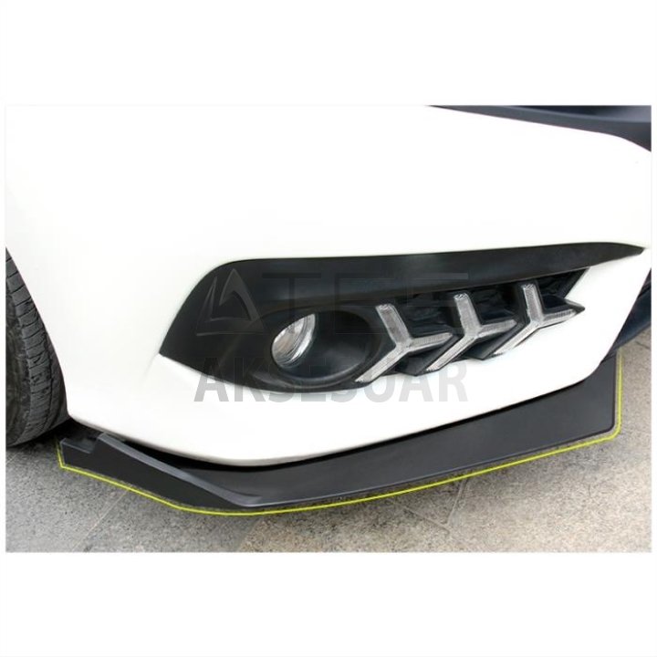 HONDA CIVIC FC5 2016-2020 ÇIKINTILI ÖN FLAP PIANO BLACK DIZAYN B