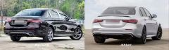 W213 E SERISI IÇIN UYUMLU 2021+ E63 DIFÜZÖR VE SIYAH EGZOZ SETI (AMG SEDAN)