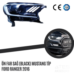 Ön Far Sağ (Black) Mustang Tip Ford Ranger 2016
