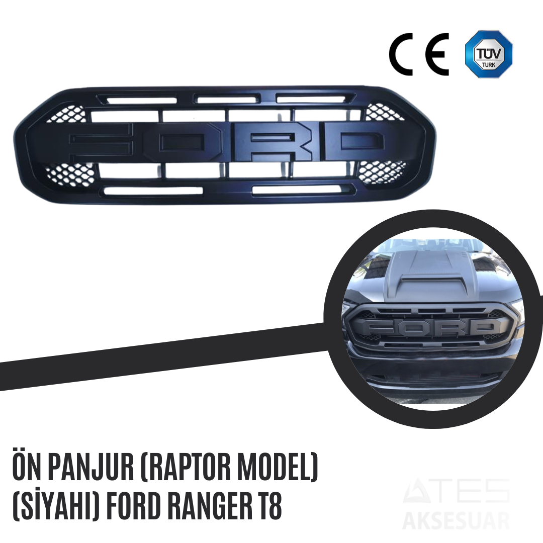 Ön Panjur (Raptor Model) (Siyah) Ford Ranger T8