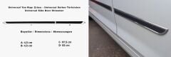 Peugeot 208 2012- Yan Kapı Çıtası Evrensel Krom+Karbon - Siyah+Krom
