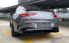 W118 CLA45 DİFÜZÖR & EGZOZ SETI (SİYAH EGZOZ İLE)