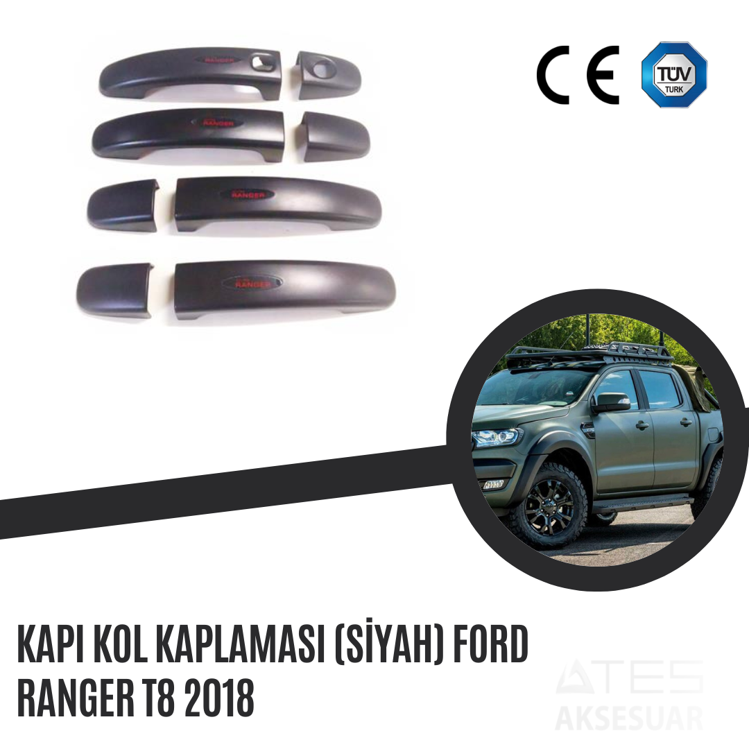 Kapı Kol Kaplaması (Siyah) Ford Ranger T8 2018