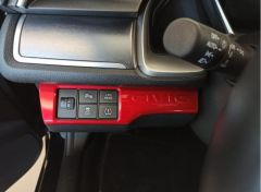 CIVIC FC5 2016-2020 IÇIN UYUMLU KONTROL PANEL KAPLAMA- KIRMIZI