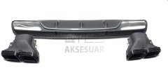 MERCEDES W205 C63 SILVER DIFÜZÖR & EGZOZ SETI (NORMAL SEDAN) - SILVER EGZOZ ILE