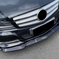 W204 2007-2014 C SERISI IÇIN  ÖN LIP BRABUS  - PIANO BLACK (PARLAK SIYAH) (AMG)