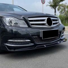 W204 2007-2014 C SERISI IÇIN  ÖN LIP BRABUS  - PIANO BLACK (PARLAK SIYAH) (AMG)