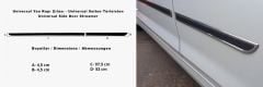 Dacia Logan AB 10.2012- Yan Kapı Çıtası Evrensel Krom+Karbon - Siyah+Krom
