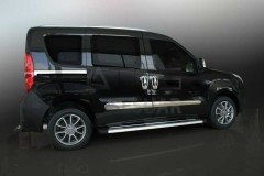 Fiat Doblo Krom Sürgülü Kapı Çıtası 2 Parça 2010-2014 Arası