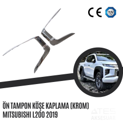 Ön Tampon Köşe Kaplama (Krom) Mitsubishi L200 2019