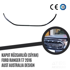 Kaput Rüzgarlığı (Siyah) Ford Ranger T7 2016 Aust Australia Design