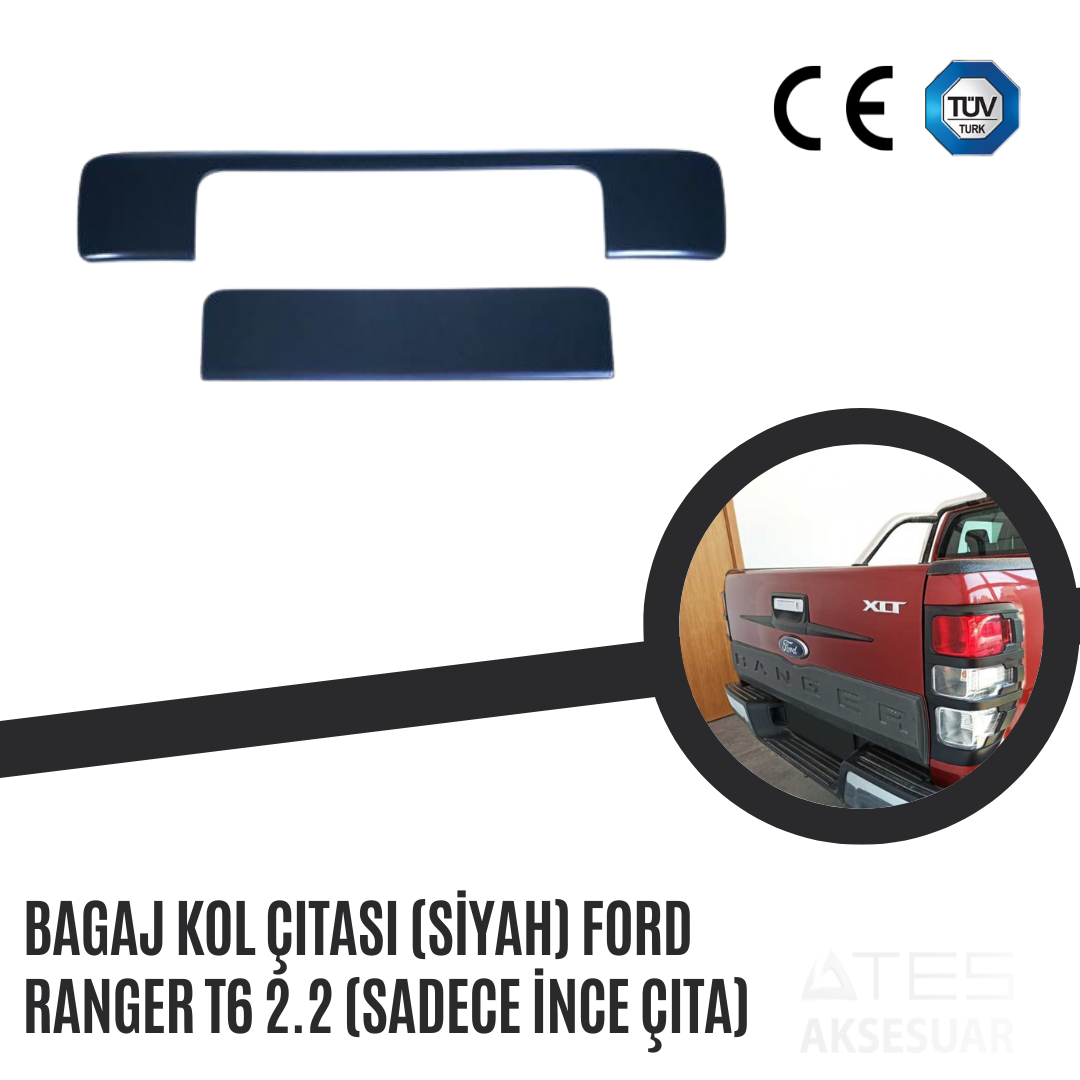 Bagaj Kol Çıtası (Siyah) Ford Ranger T6 2.2 (Sadece İnce Çıta)