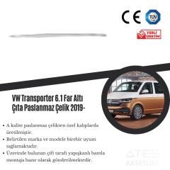 Volkswagen Transporter 6.1 2019 Far Altı Çıta Paslanmaz Çelik
