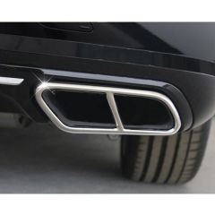 Volvo XC60 2018> Arka Egzoz Çerçeveleri Egzoz Ucu 2 Parça Paslanmaz Çelik Krom