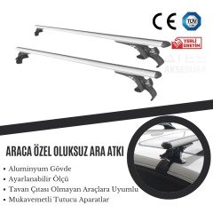 Kia Rio 2005-2011  Oluksuz Tip Ara Atkı Tavan Barı - Gri