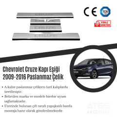 Chevrolet Cruze 2009-2016 Kapı Eşiği Paslanmaz Çelik