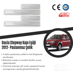Dacia Stepway 2012 Kapı Eşiği Paslanmaz Çelik
