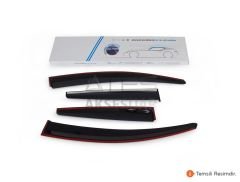 Honda Civic FB7 Cam Rüzgarlığı Kromlu 4 Parça 2012-2016 Arası