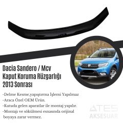 Dacia Sandero / Mcv Kaput Koruma Rüzgarlığı 2013 Sonrası