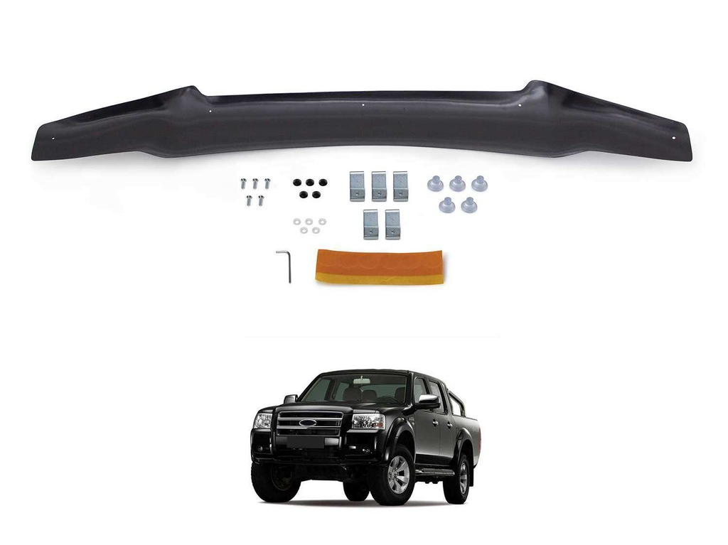 Ford Ranger Ön Kaput Koruyucu Rüzgarlık 3 mm Abs 2007-0