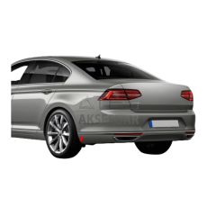 VW Passat B8 Krom Arka Tampon Alt Çıtası 3 Parça 2015+