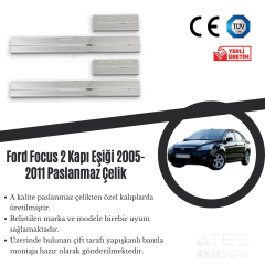 Ford Focus 2 2005-2011 Kapı Eşiği Paslanmaz Çelik